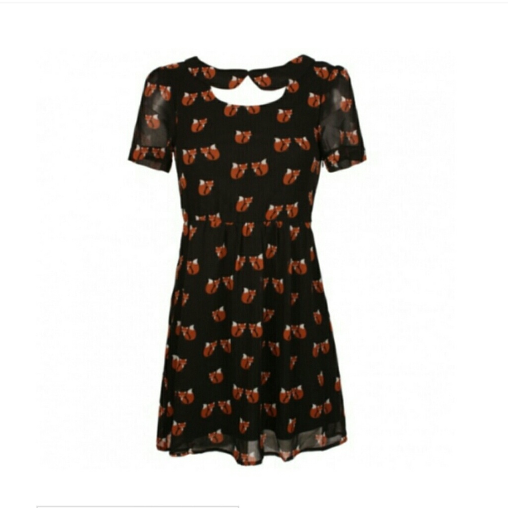Sugarhill Boutique Fox Dress Peter Pan Collar